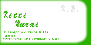 kitti murai business card